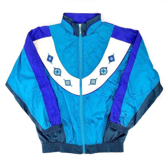 90s color block windbreaker jacket 1990s vintage - Picture 1 of 4